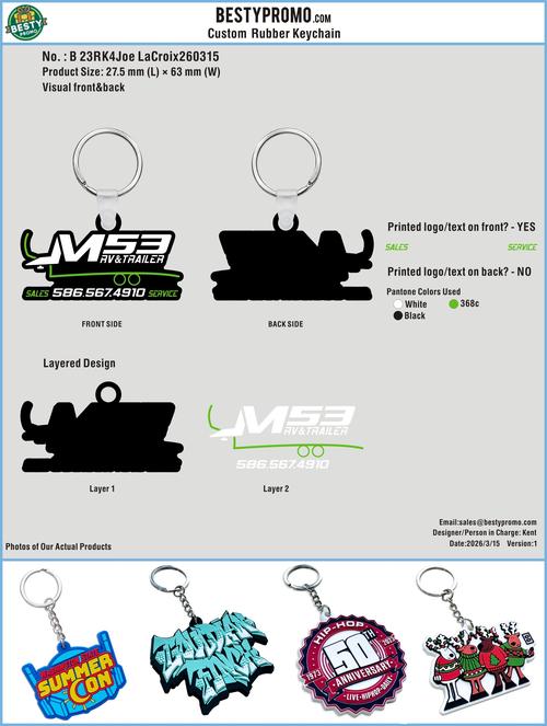CUSTOM RUBBER KEYCHAIN-23RK4Joe LaCroix260315
