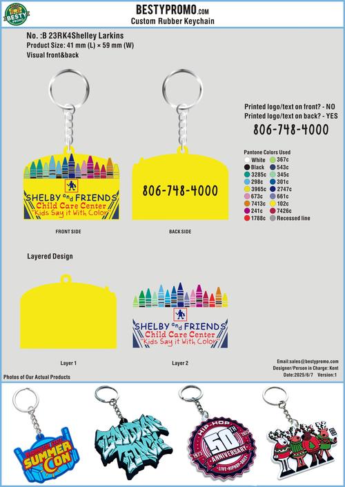 CUSTOM RUBBER KEYCHAIN-23RK4Shelley Benson250607
