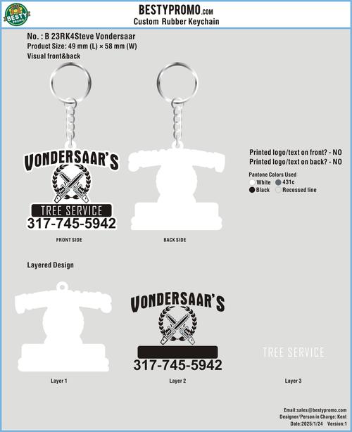 Custom Rubber Keychains-23RK4Steve Vondersaar250124