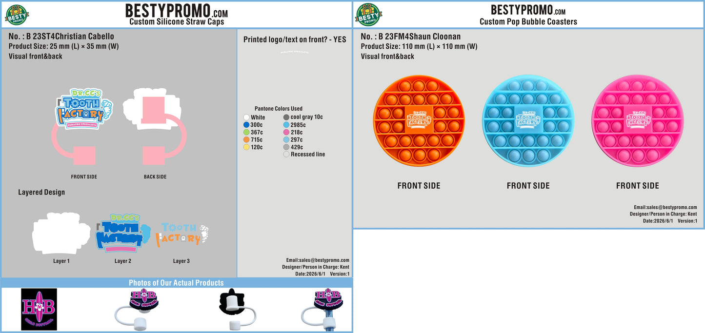 Custom Silicone Straw Caps/Custom Silicone Pop Bubble Coaster/Custom Die-Cut Soft Enamel Metal Lapel Pin-20260606-23-RE
