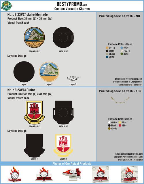 Custom versatile Shoe Charms-23VC4claire Montado250605