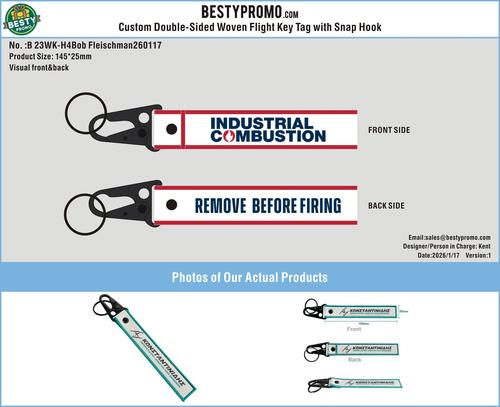 Custom Double-Sided Woven Flight Key Tag with Snap Hook-20260410-23-RE