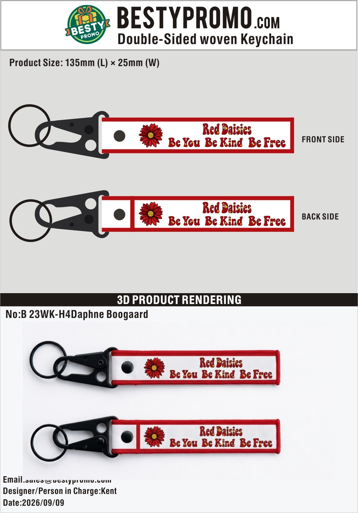 Custom Double-Sided Woven Flight Key Tag with Snap Hook-20260916-23