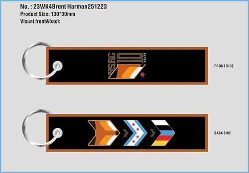 Custom Double-Sided Woven Keychain-23WK4Brent Harmon251223-RE