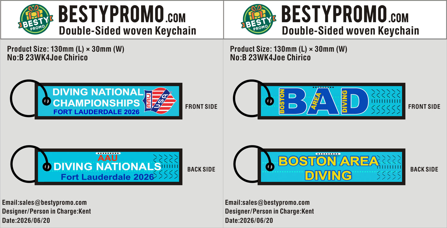 Custom Double-Sided Woven Flight Key Tag-20260623-23-RE