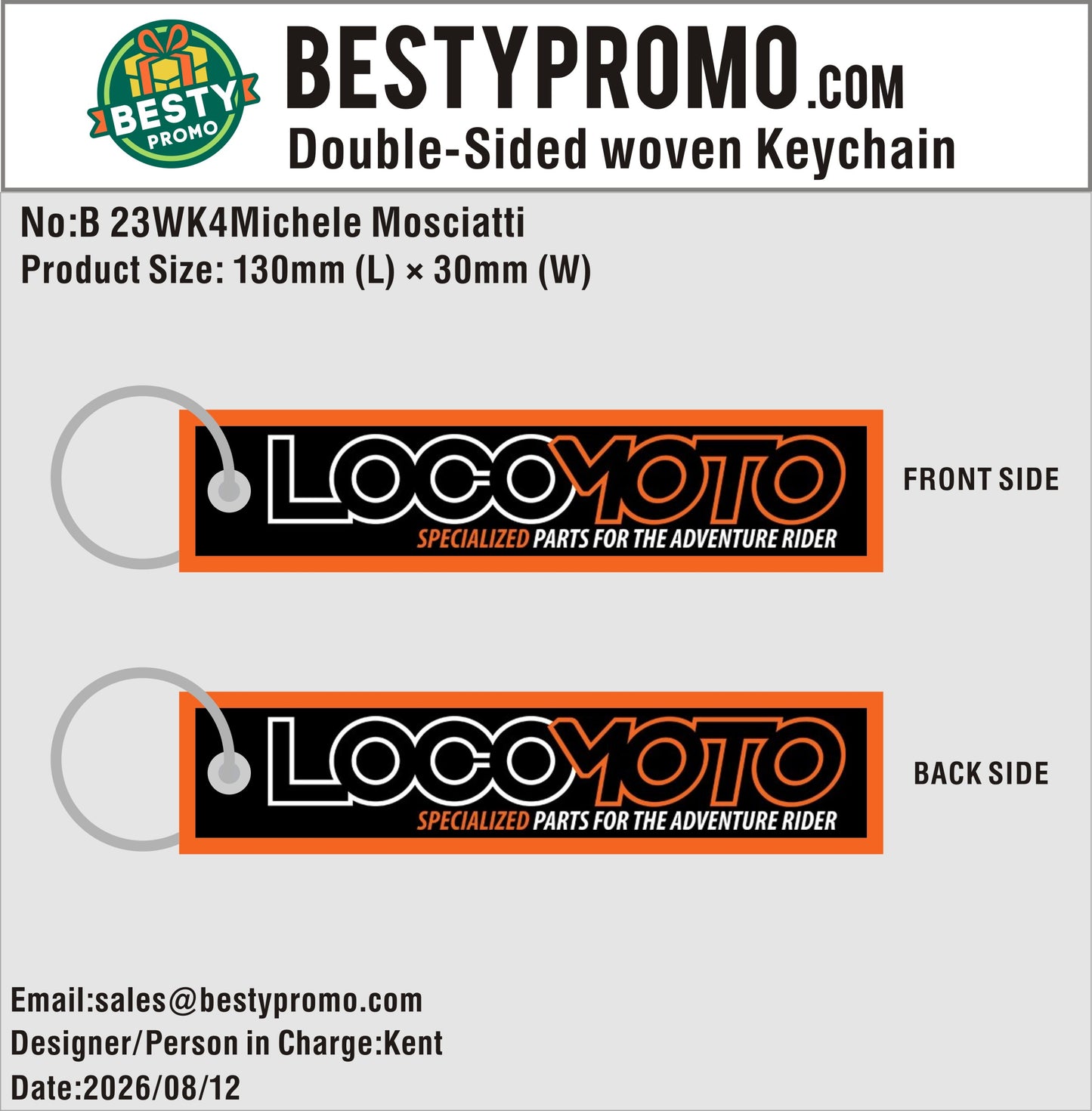 Custom Double-Sided Woven Flight Key Tag-20260812-23-RE