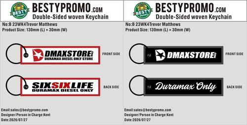 Custom Double-Sided Woven Flight Key Tag-20260727-23-RE
