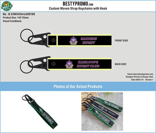 Custom Woven Wrist Loop Keychain-23WS4Chris260108