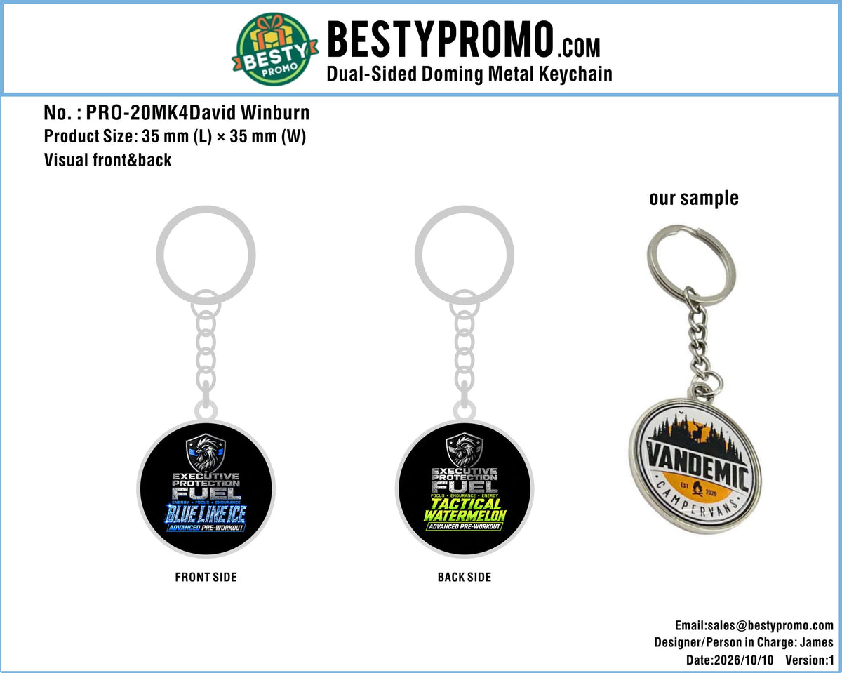 Custom Double-Sided Domed Metal Keychain – 20261014-20