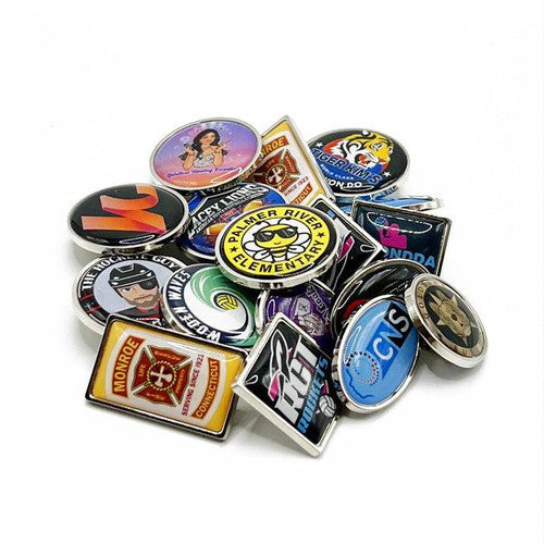 Custom Logo Domed Metal Clog Charms - Order Online