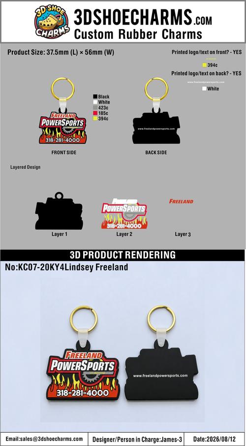 Custom 3D Die Cut Rubber Keychains – 20260813-20