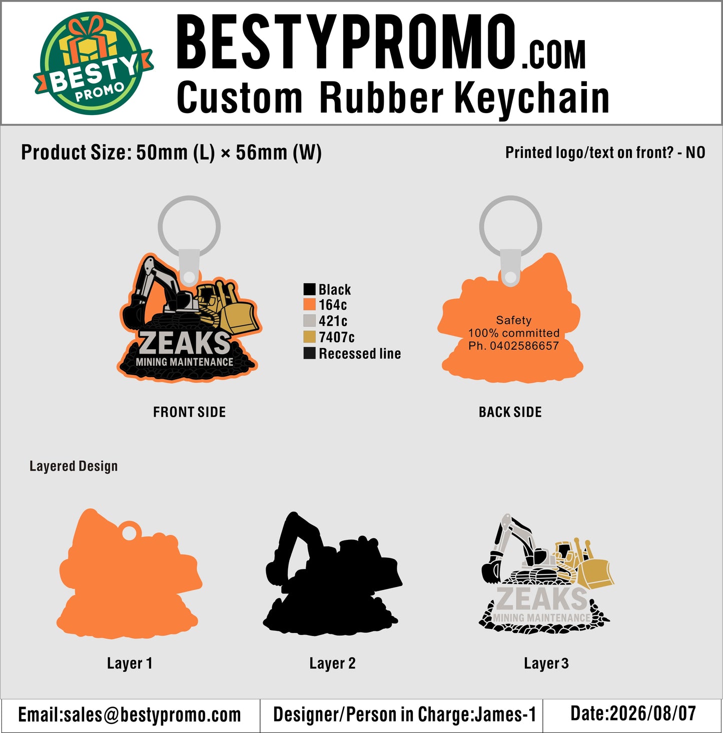Custom 3D Die Cut Rubber Keychains – 20260812-20