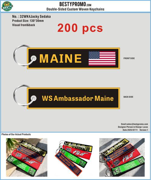 Double-Sided Custom Woven Keychains 32WK4Jacky Sedaka 20250625