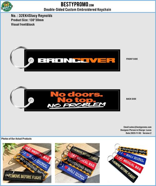 Double Sided Embroidered Keychain 32EK4Stacy Reynolds 20251105