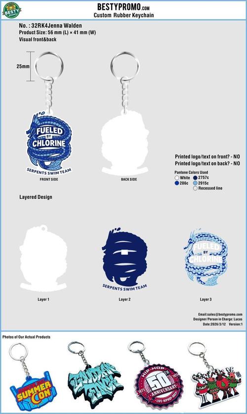 Rubber Keychain 32RK4Jenna Walden