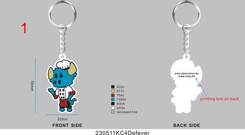 CUSTOM 3D DIE CUT RUBBER KEYCHAINS-KC4Defever10