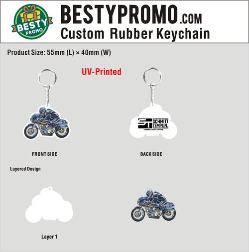Custom 3D Die Cut Rubber Keychains-260630-05