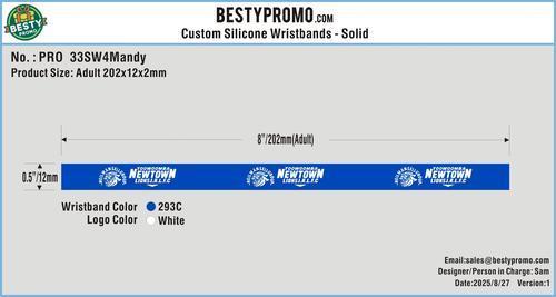 Custom Silicone Wristbands - Solid 33SW4Mandy250821