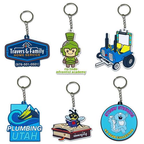 Custom 3D Die Cut Rubber Keychains – Free Design Proof & Quote