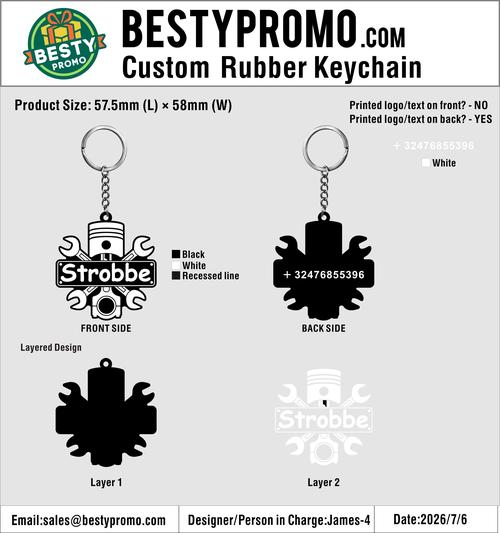 Custom 3D Die Cut Rubber Keychains - 20260706-20