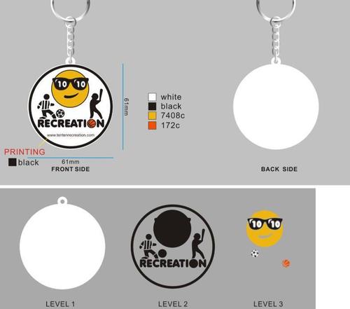 Custom 3D Die Cut Rubber Keychains – 20260730-20-RE