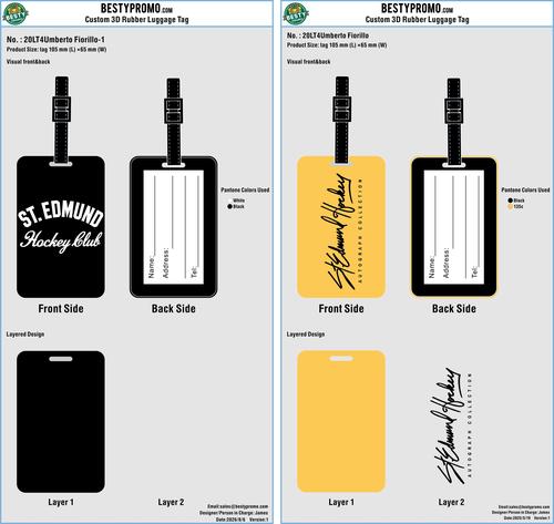 Custom PVC Rubber Luggage Tag – 20260811-20-RE