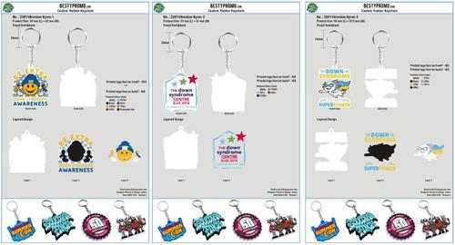 Custom 3D Die Cut Rubber Keychains - 20260404-20