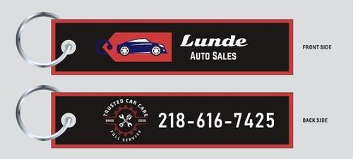 Custom Double-Sided Woven Flight Key Tag – 20260624-20-RE