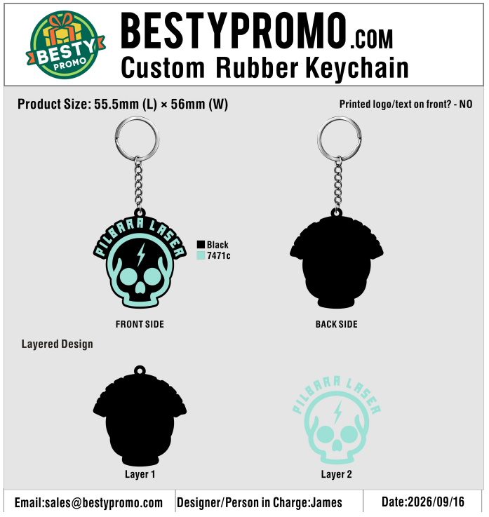 Custom 3D Die Cut Rubber Keychains – 20260919-20-RE
