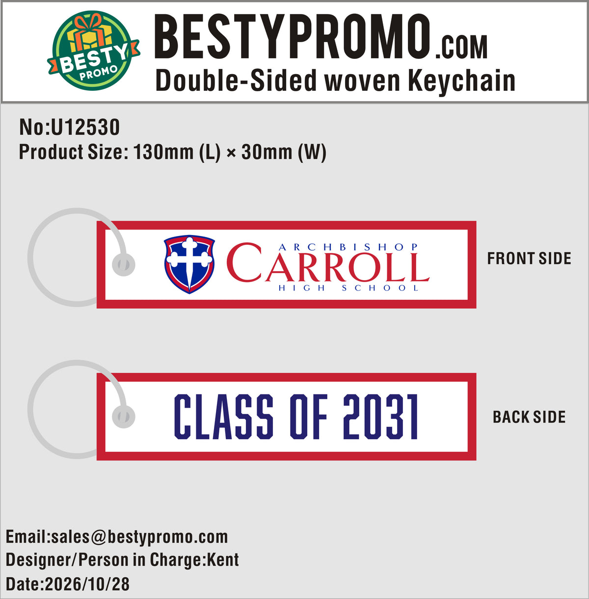 Custom Double-Sided Embroidered Flight Key Tag-20261028-23-RE