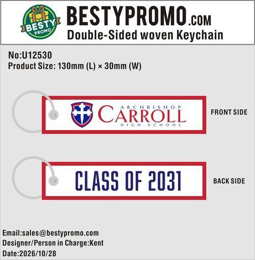 Custom Double-Sided Embroidered Flight Key Tag-20261028-23-RE