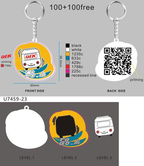 CUSTOM RUBBER KEYCHAIN-23-Order U7459-make up the difference