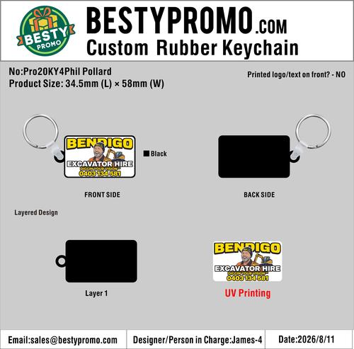 Custom 3D Die Cut Rubber Keychains – 20260814-20
