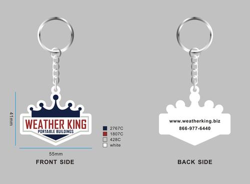 CUSTOM RUBBER KEYCHAINS - 04RK4Jill’sWeatherKing - RE