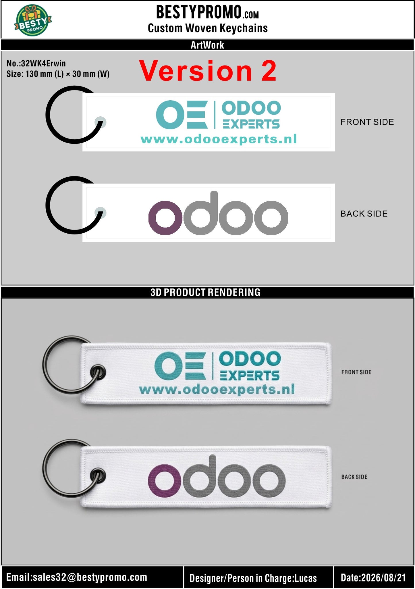 Custom Double-Sided Woven Flight Key Tag-20260831-32-1
