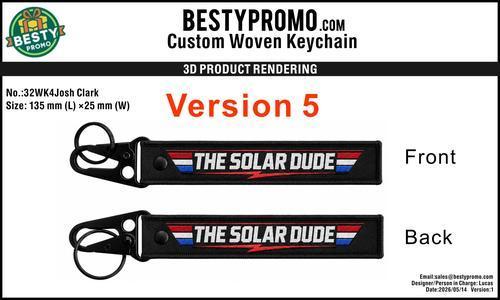 Custom Double-Sided Woven Flight Key Tag-20260519-32-1