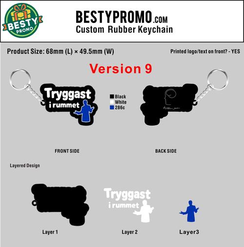 Custom 3D Die Cut Rubber Keychains – 20260610-32-1