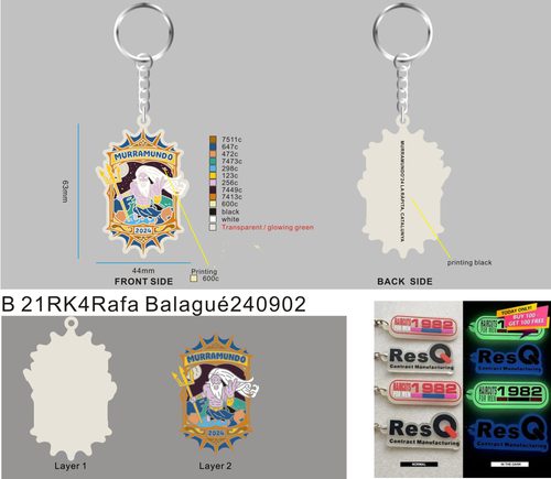 CUSTOM RUBBER GLOWING KEYCHAIN 21RK4Rafa Balagué