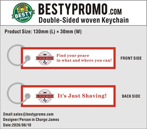 Custom Double-Sided Woven Flight Key Tag - 20260611-20
