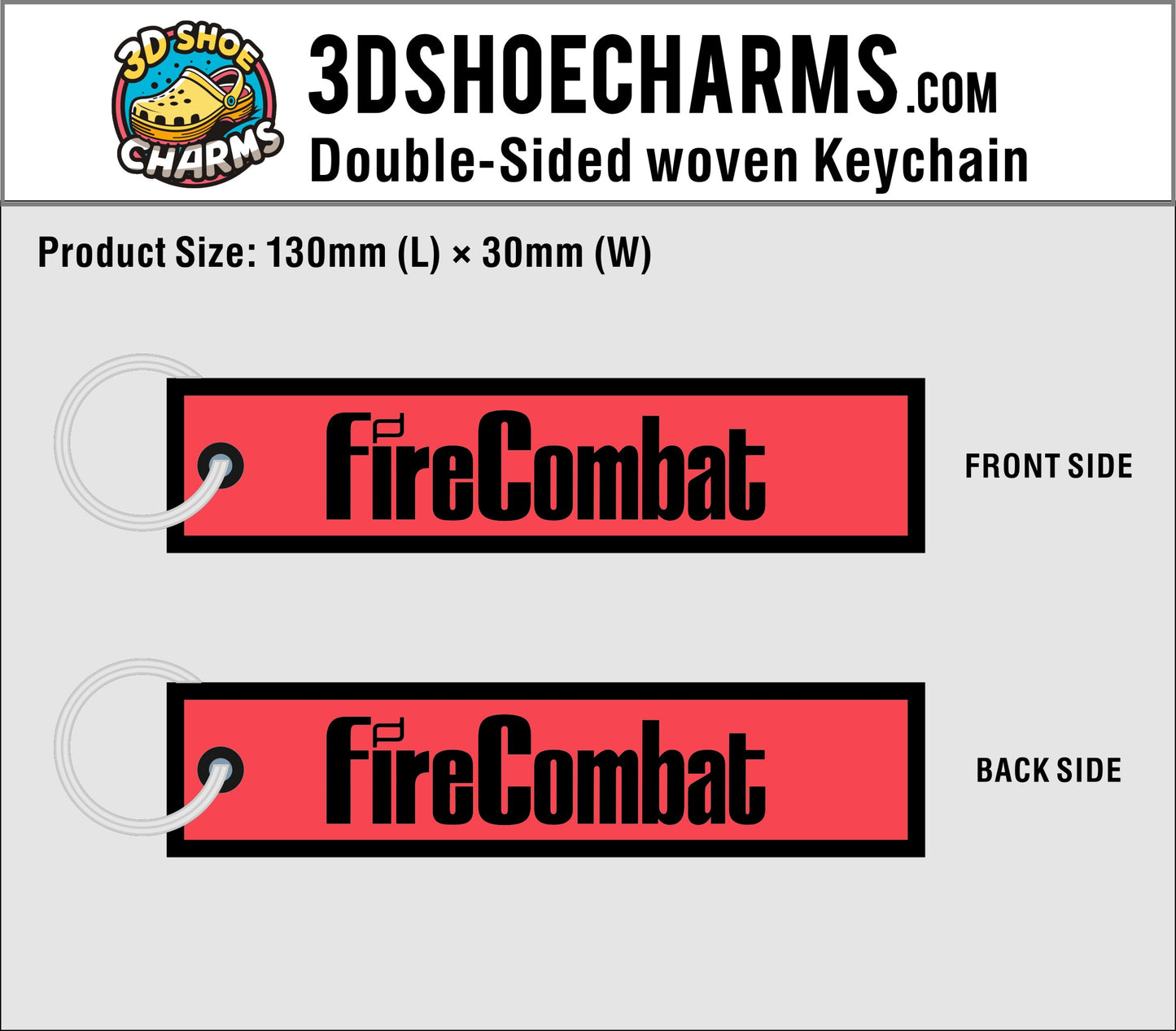 Custom Double-Sided Woven Flight Key Tag – 20260819-20