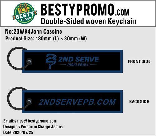 Custom Double-Sided Woven Flight Key Tag – 20260727-20