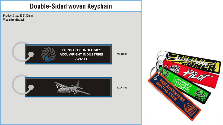 Custom Double-Sided Woven Flight Key Tag-20260901-22-1