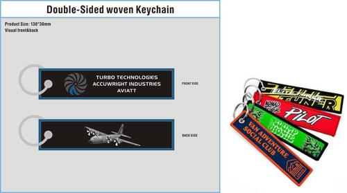 Custom Double-Sided Woven Flight Key Tag-20260901-22-1