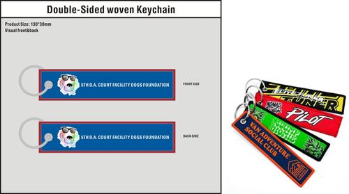 Custom Double-Sided Woven Flight Key Tag-20260911-22-1