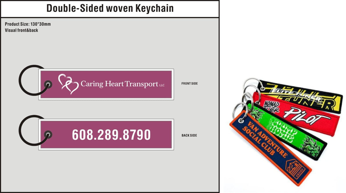 Custom Double-Sided Woven Flight Key Tag-20261007-22-SAMPLE