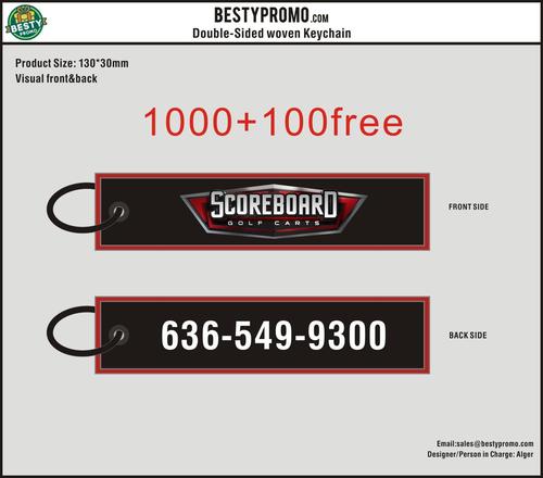 Custom Double-Sided Woven Flight Key Tag-20260518-22-6