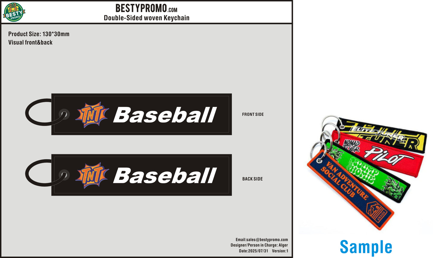 Custom Double-Sided Woven Flight Key Tag-20260803-22-1