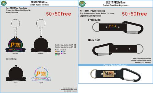 CUSTOM RUBBER KEYCHAINS - 24KY4Paul Robicheau20250227