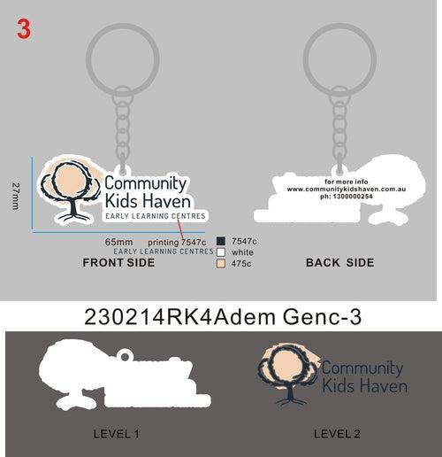 three designs 900+100 free keychains (total 1000pcs) for Adem Genc