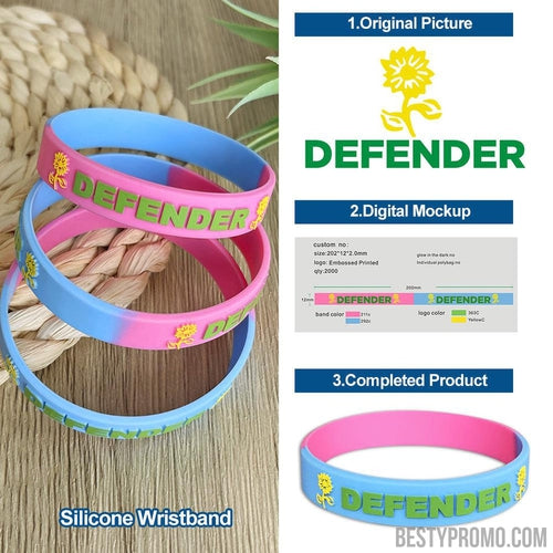 Silicone Wristband With Your Logo(Sample Order)-Besty Promo